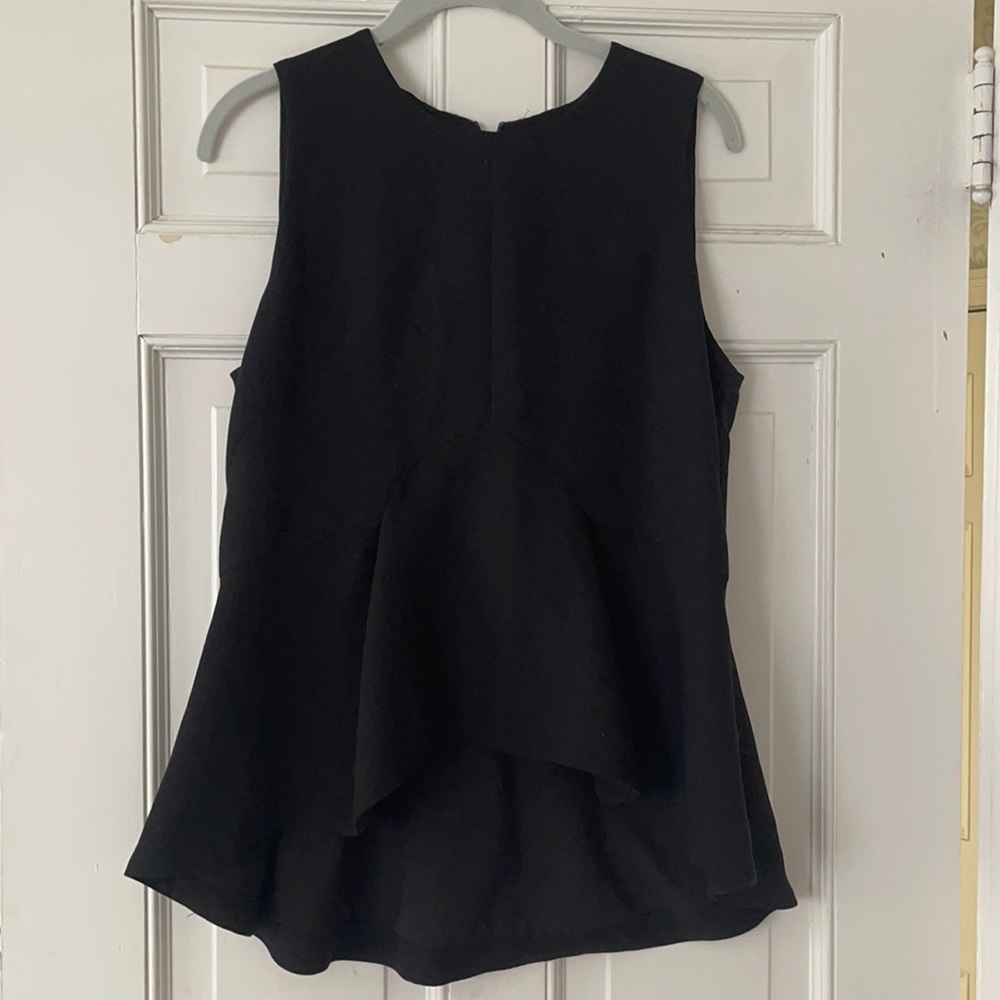 TY-LR Black Rive Gauche Peplum Top